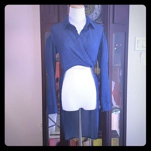 Hendi high low Jean criss cross Top